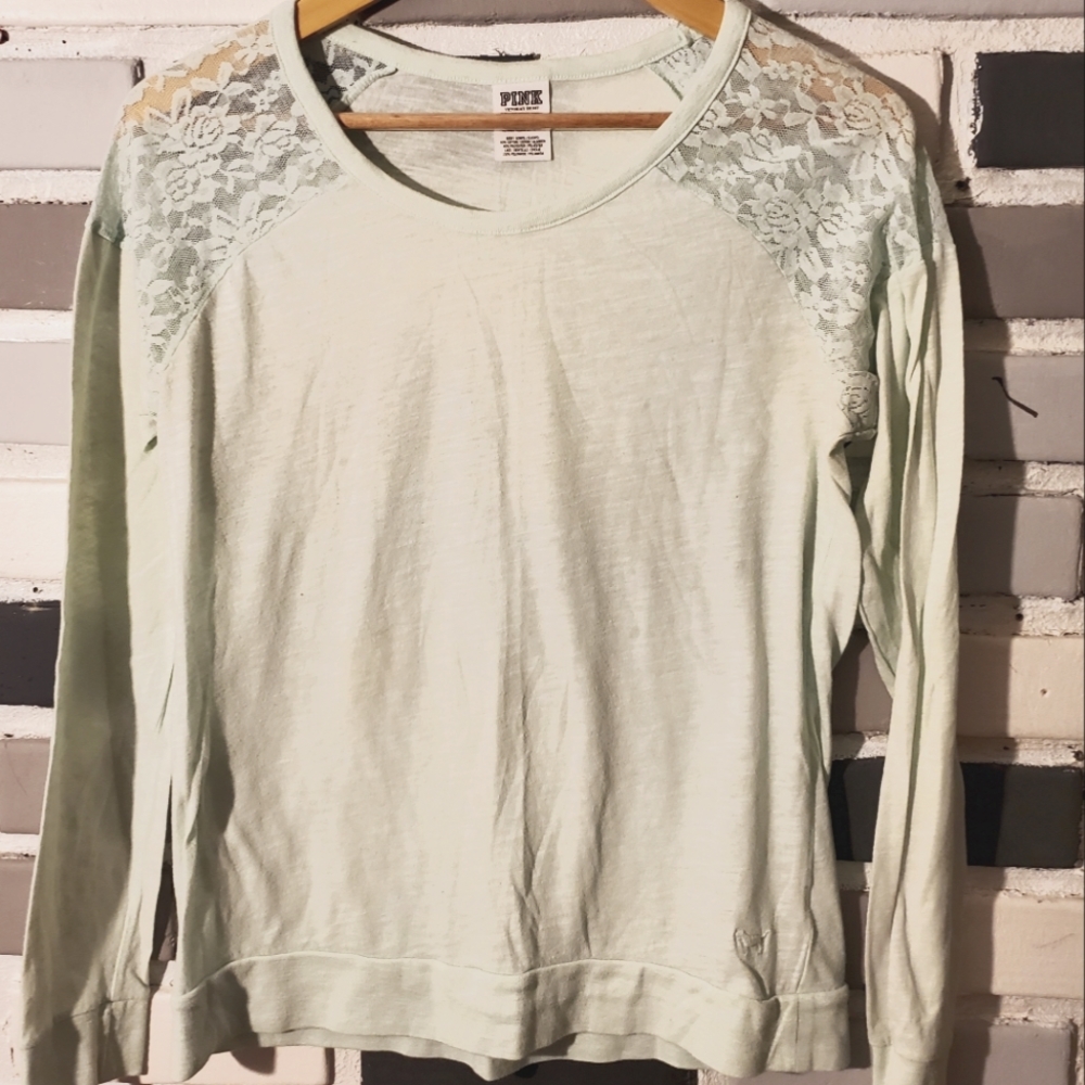 Teal lace women top
